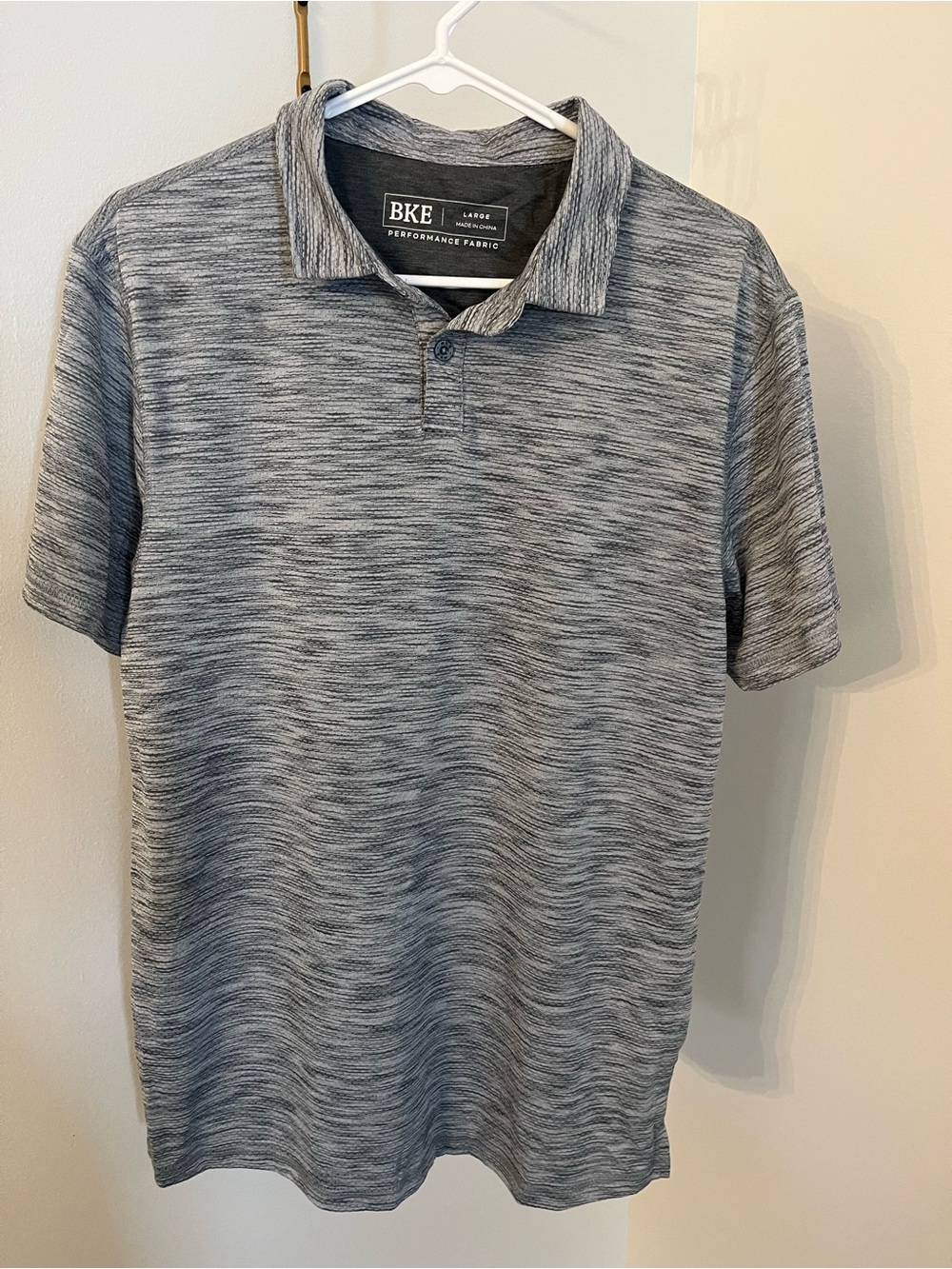 BKE Men's Marled Gray Polo Shirt
